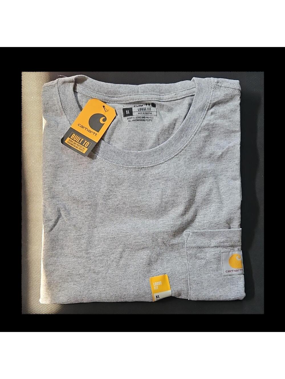 Carhartt K87-M Loose Fit Heavyweight Men's T-Shirt Gray Cotton Pocket XL